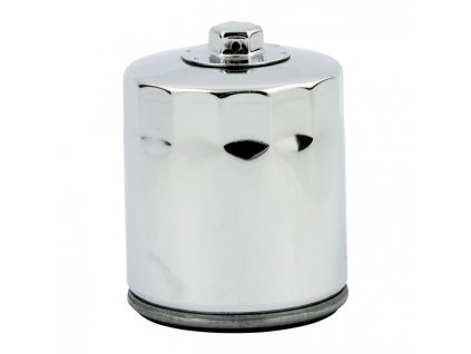 MCS, spin-on oil filter with top nut. Chrome