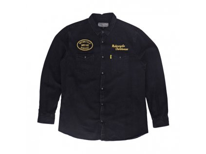 MCS Crew Denim shirt male black