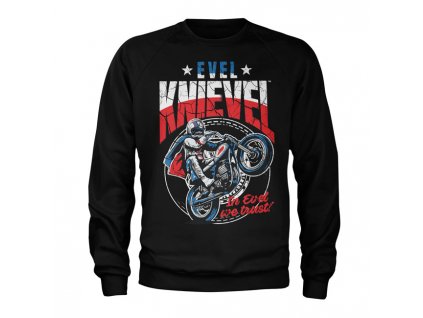 Mikina Evel Knievel Wheelie sweatshirt black