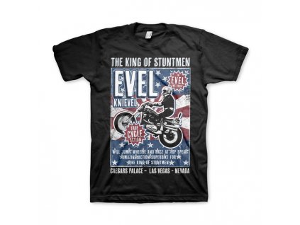 Triko Evel Knievel Poster T-shirt black