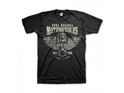 Triko Evel Knievel Motorcycles T-shirt black