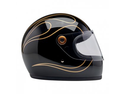 Helma Biltwell Gringo S helmet gloss black flames