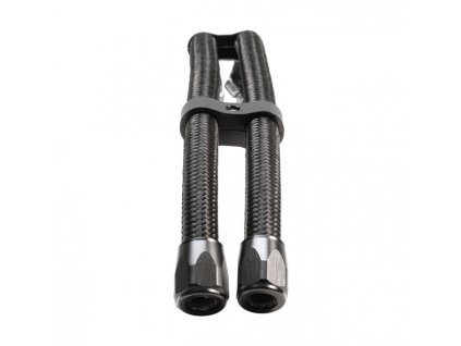 Jagg, braided 3/8" oil hose upgrade kit. Black
