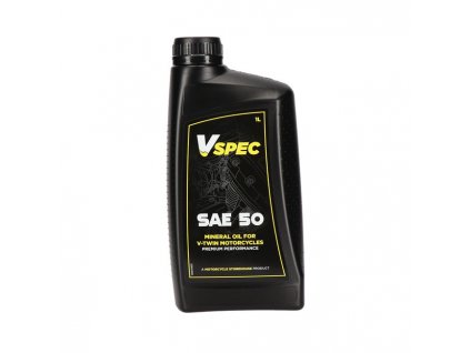 Vspec, SAE 50 (Mineral) motor oil. 1 liter bottle.