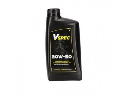 Vspec, 20W50 (mineral) motor oil. 1 liter bottle.