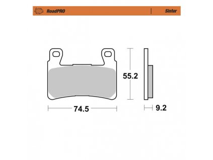 Moto-Master RoadPro front brake pads. Sintered