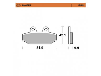 Moto-Master, RoadPro rear brake pads. Sintered