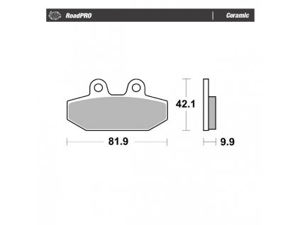 Moto-Master, RoadPro rear brake pads. Ceramic