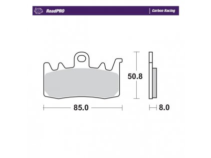 Moto-Master RoadPro front brake pads racing series. Carbon