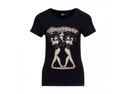 Triko Queen Kerosin Trouble Maker t-shirt black