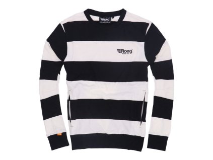 Roeg Shawn stripe sweatshirt off-white/black