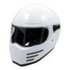 Motorkářská lehká integrální helma FIGHTER WHITE ECE v bílé barvě 