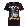 Triko Dámské Queen Kerosin We Can Do It Motor t-shirt black