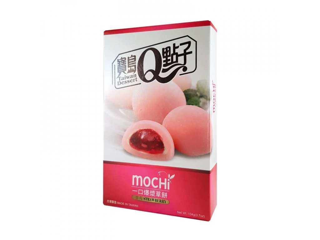 Q mochi jahodové rýžové koláčky 104g