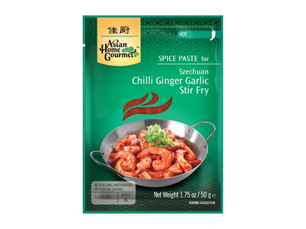 Sečuanské smažení chilli-zázvor-česnek (stir-fry pasta) Asian Home Gourmet 50g