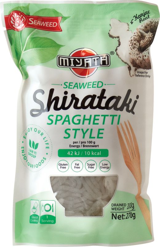 Levně MIYATA Shirataki Spaghetti konjak nudle s mořskou řasou 270g