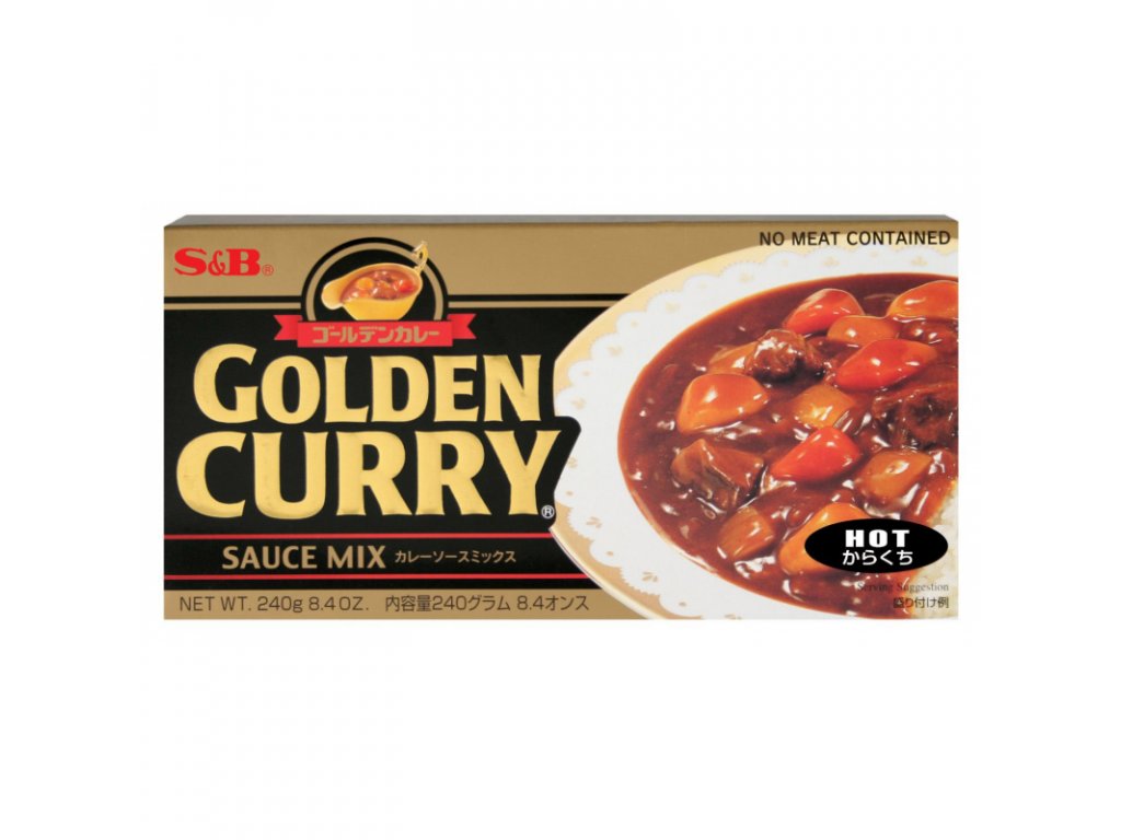 S&B Golden Curry Hot japonské pálivé kari 220g