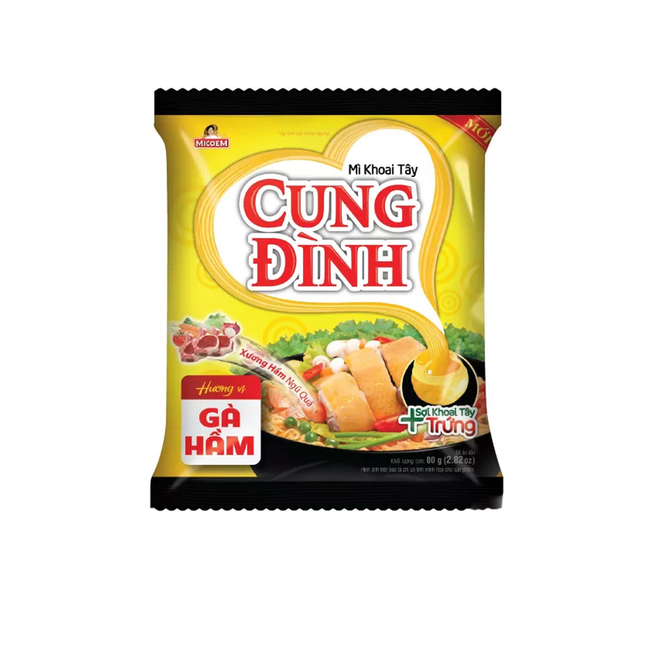Levně Cung Dinh instantní bramborové nudle s příchutí dušené kuře 79g