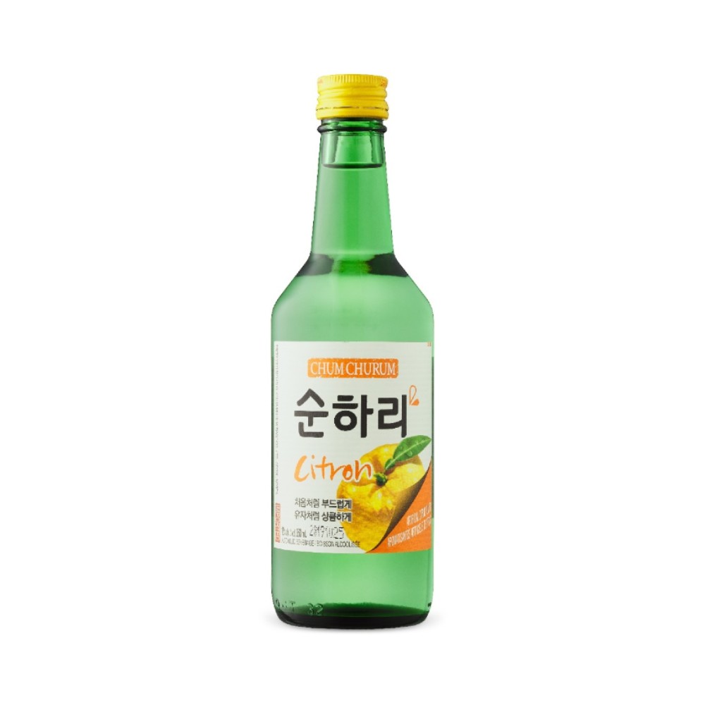 Levně Lotte Chum Churum korejská vodka s příchutí citronu Yuzu 12% 360ml