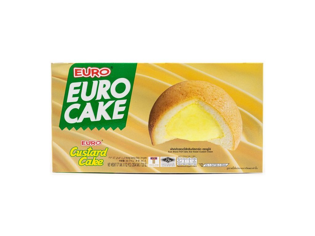 Levně Euro buchtičky s vaječným krémem 204g (12x17g)