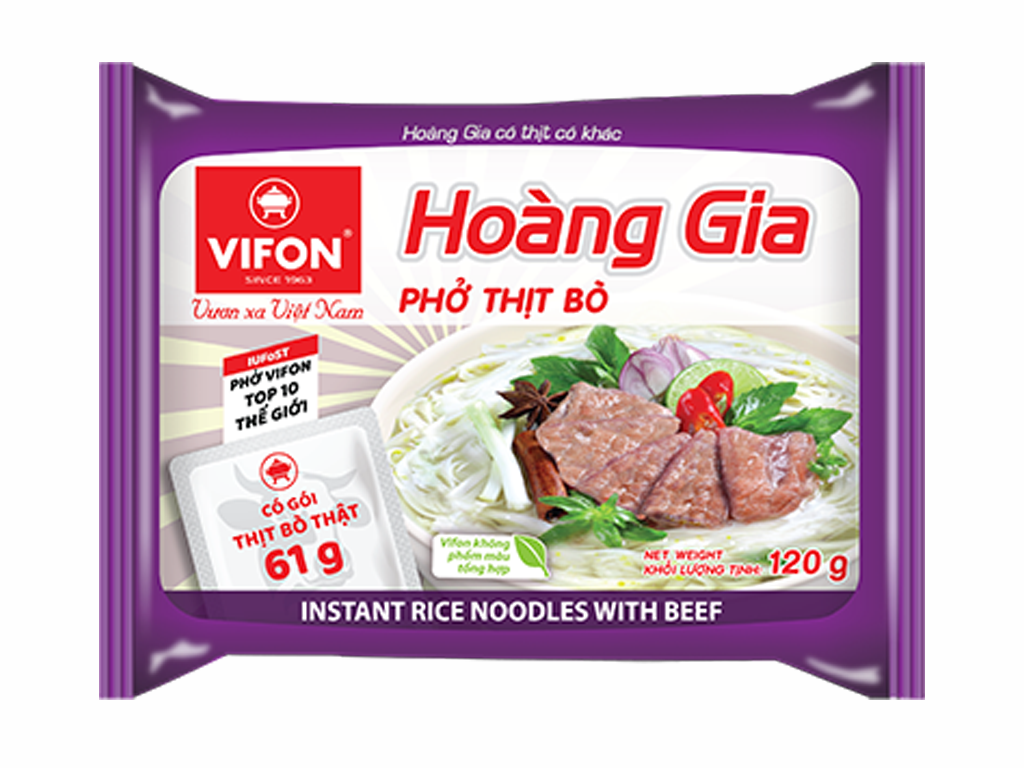 Levně Vifon Hoang Gia instantní rýžová nudlová polévka hovězí PHO BO 120g