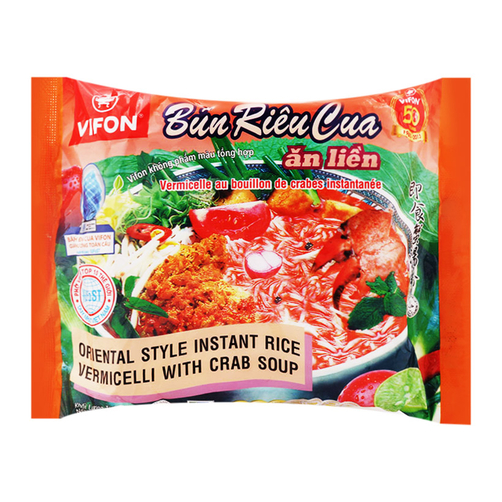 Levně Vifon Instantní rýžová polévka s příchutí krabí BUN RIEU CUA 80g