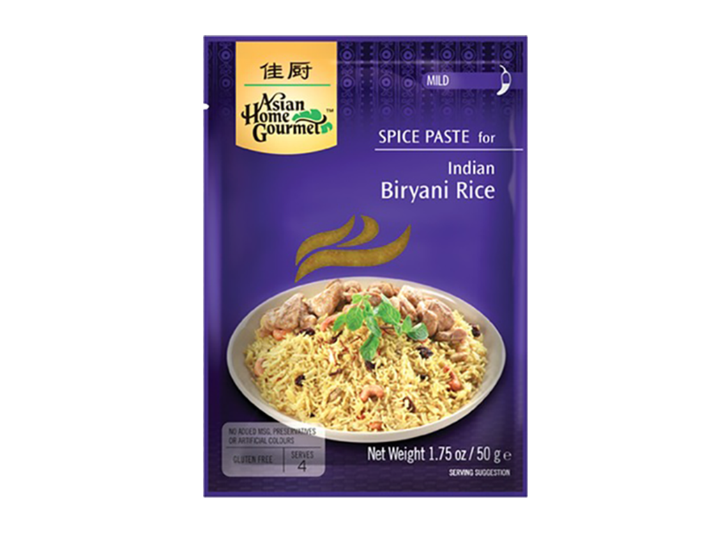 Levně Indická Biryani rýže pasta 50g Asian Home Gourmet