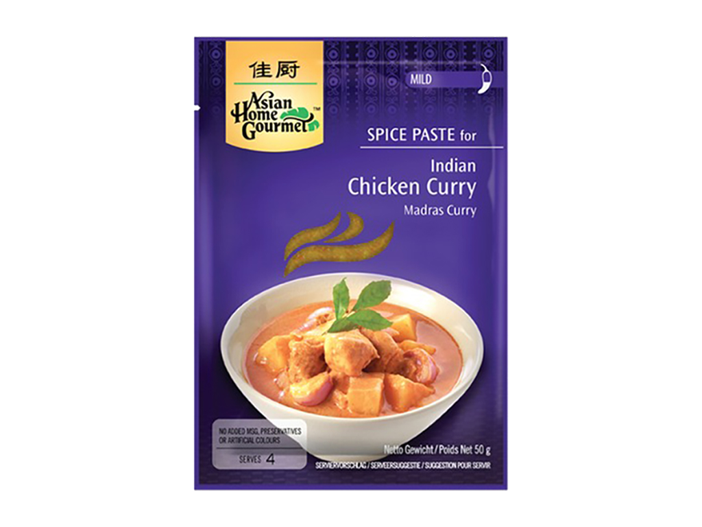 Levně Indické kuřecí kari Madras pasta Asian Home Gourmet 50g