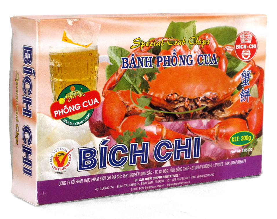 Levně Bich Chi chipsy krabí na hluboké smažení 200g