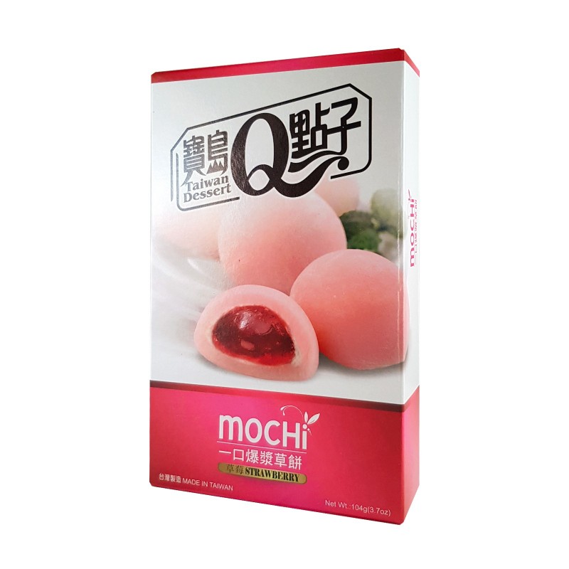 Levně Q mochi jahodové rýžové koláčky 104g