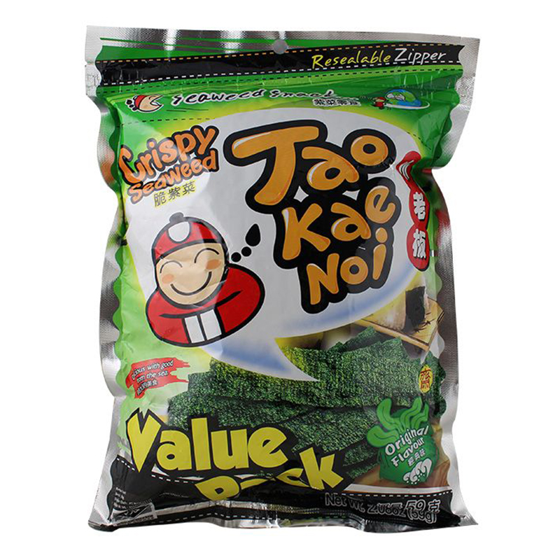 Tao Kae Noi mořská řasa snack Original velké balení 59g