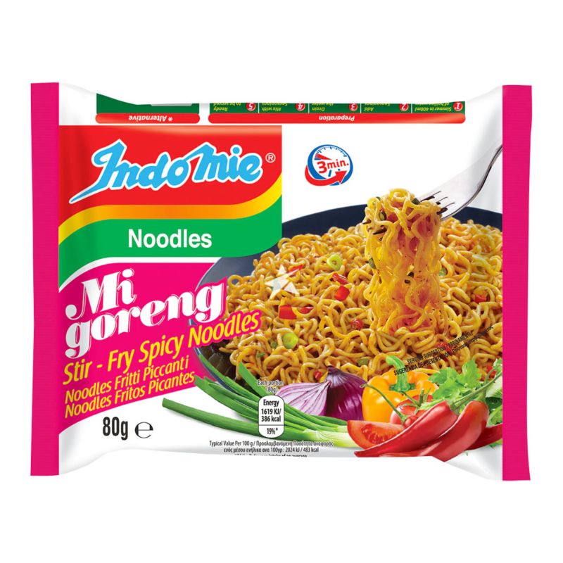 Levně Indomie instantní smažené nudle pálivé 80g