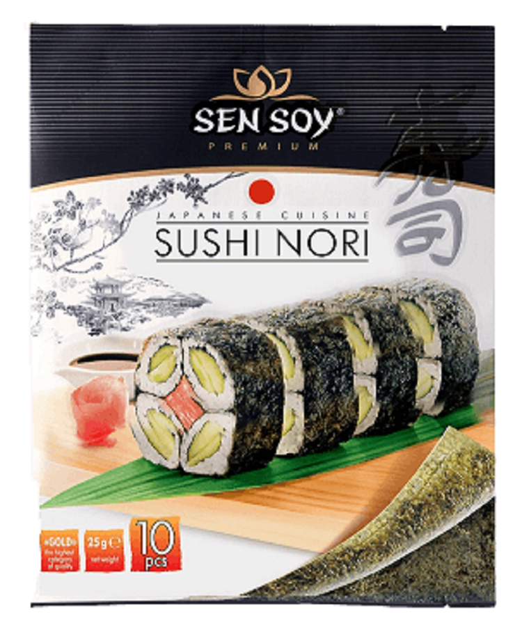 Levně Sensoy Nori mořská řasa na sushi 10 plátků 25g