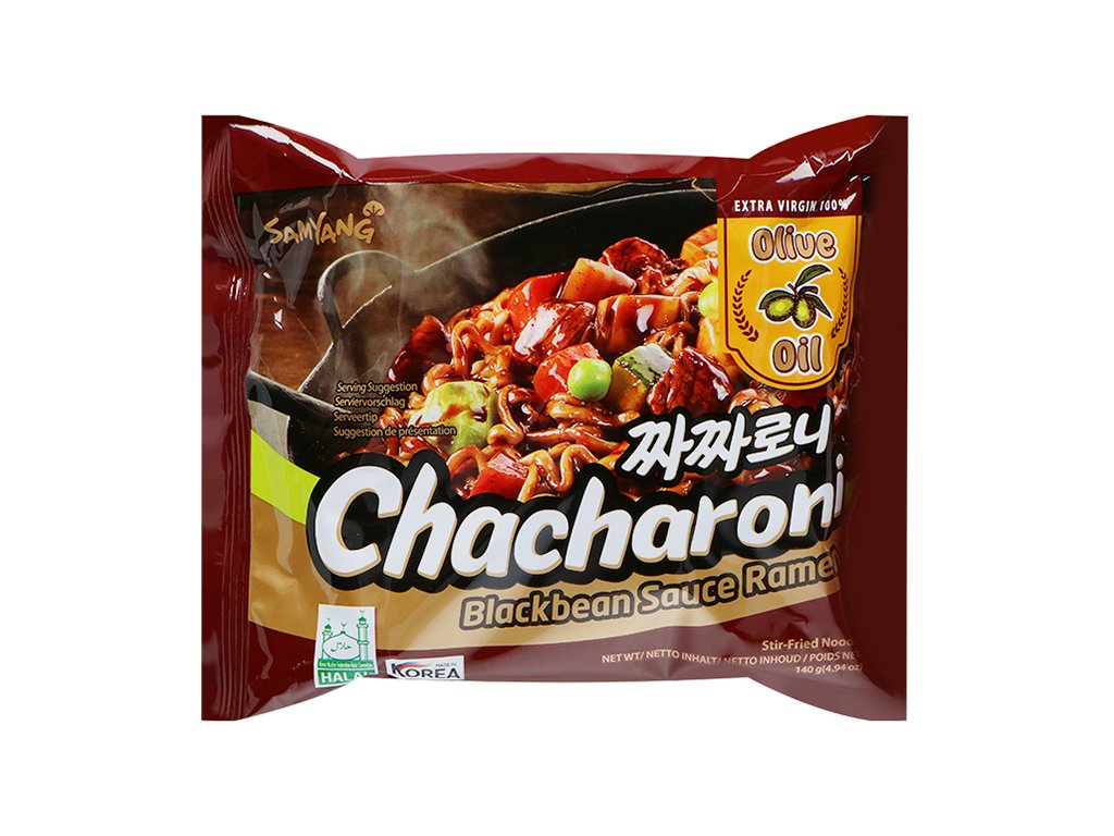 Samyang smažené nudle s korejskou černou pastou Chacharoni 120g