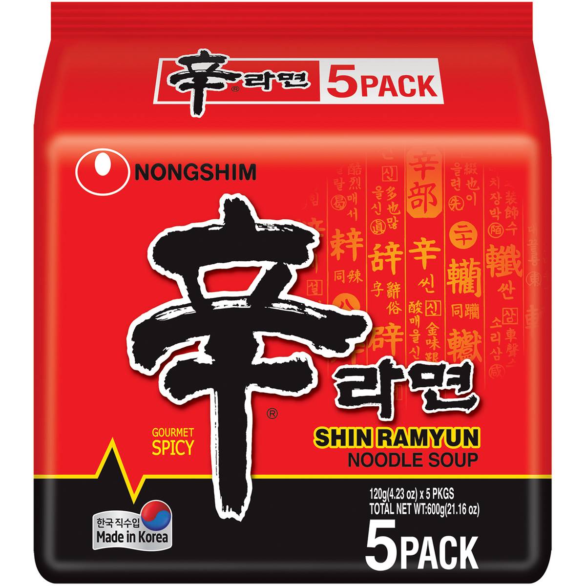 Nong Shim NongShim Ramen Shin Ramyun Family Pack 600g (5x120g)