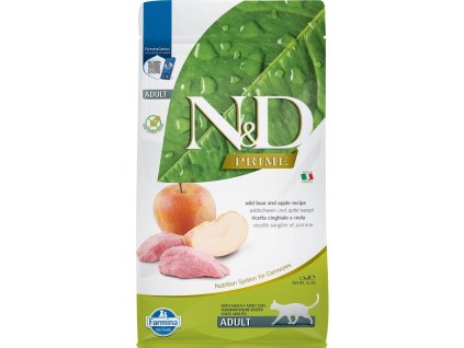 N&D Cat GF Prime Adult Boar & Apple 1,5kg
