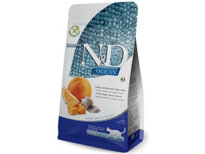 N&D Cat GF Ocean Pumpkin Adult Herring & Orange 1,5kg