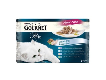 nestle gourmet perle multipack duo losos treska kapsicka 4x85g