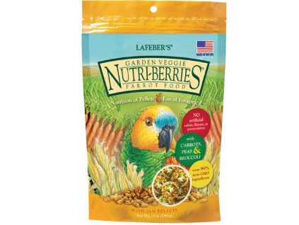 lafebers garden veggie nutri berries for parrots 284g
