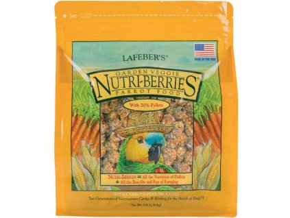 lafebers garden veggie nutri berries for parrots 1 36kg