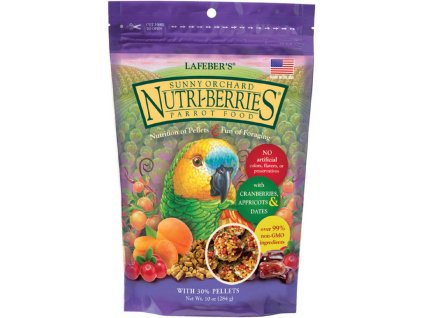 lafebers sunny orchard nutri berries for parrots 284g