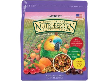 lafebers sunny orchard nutri berries for parrots 1 36kg