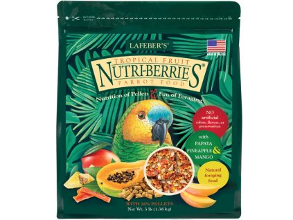 lafebers tropical fruit nutri berries for parrots 1 36kg