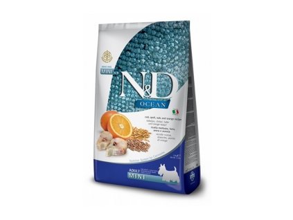 N&D Dog AG Ocean Adult Mini Codfish, Spelt, Oats & Orange 7kg