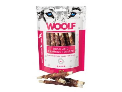 WOOLF Classic poch. Duck and Rawhide Twister 100g