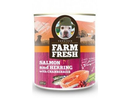 Farm Fresh Dog Salmon&Herring+Cranberries konzer 375g