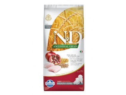 N&D LG DOG Puppy M/L Chicken & Pomegranate 2,5kg