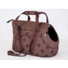 Taška pro psa cestovní - sv. hnědá a packy (VELIKOST R1 - d 36 x š 20 x v 22 cm)