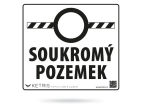 Výstražná tabulka "SOUKROMÝ POZEMEK"
