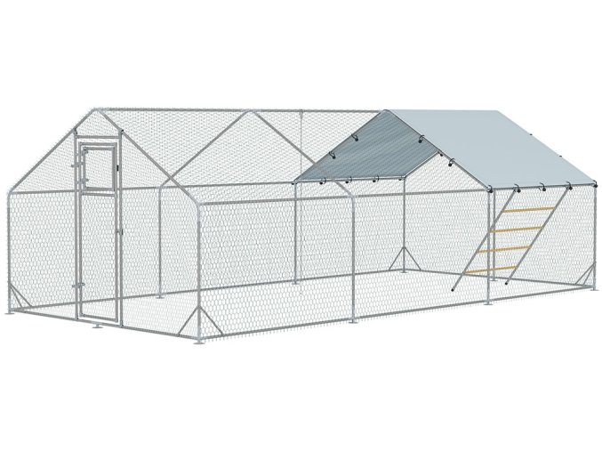 vybeh pro drubez s bidlem pawhut d51 436v05sr 3x6x1 95m 1